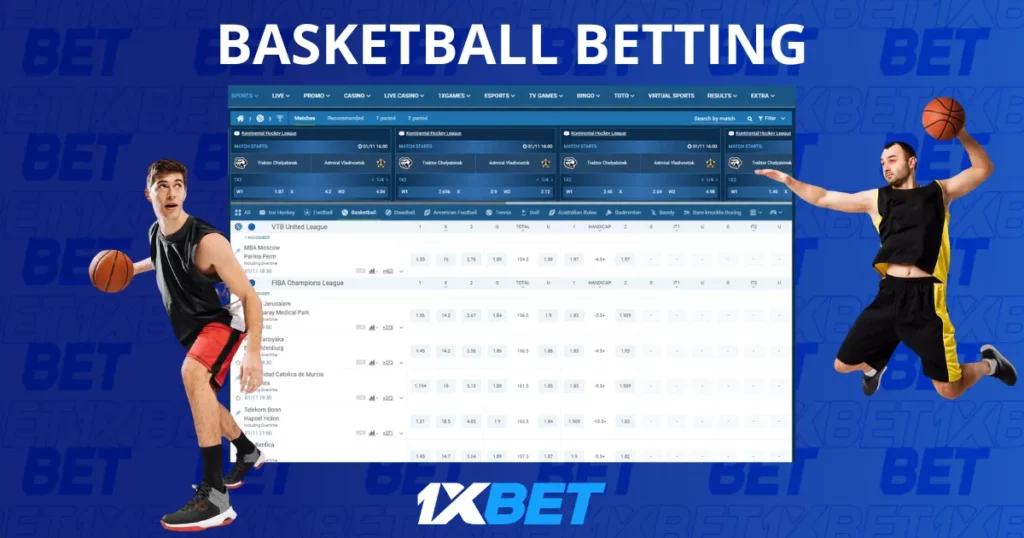 Online Basketball Wagering via 1xBet