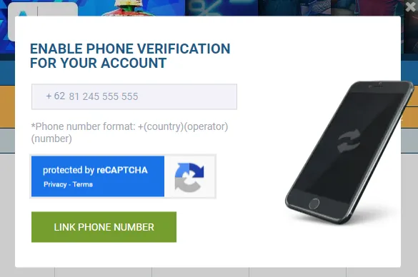 Verify your 1xbet account via phone to secure your profile