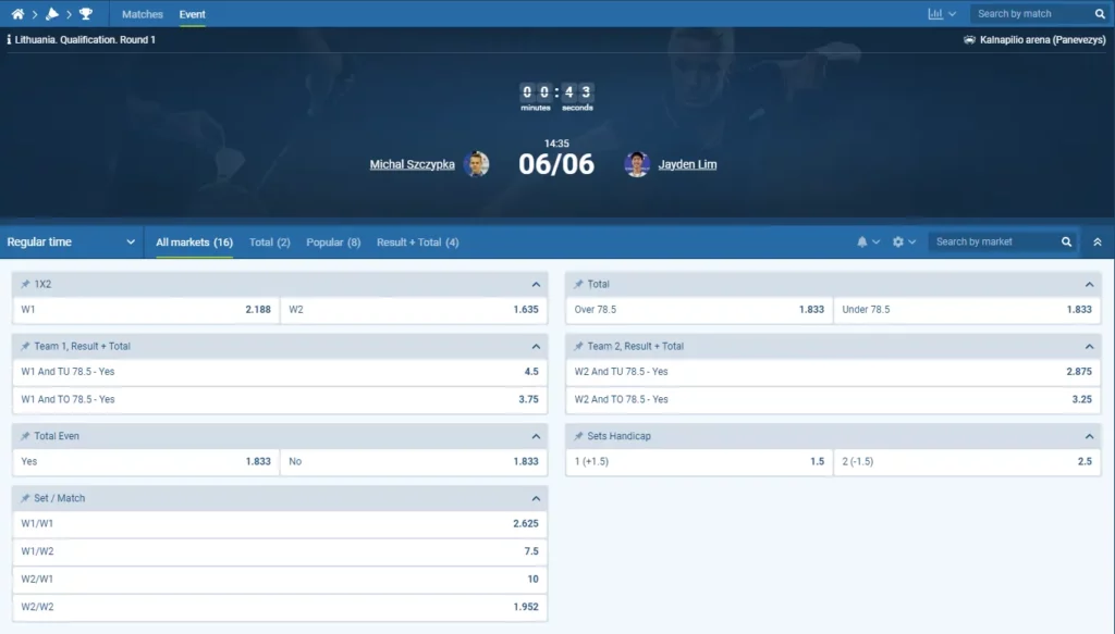 Real-time badminton wagering at 1xBet Cinta